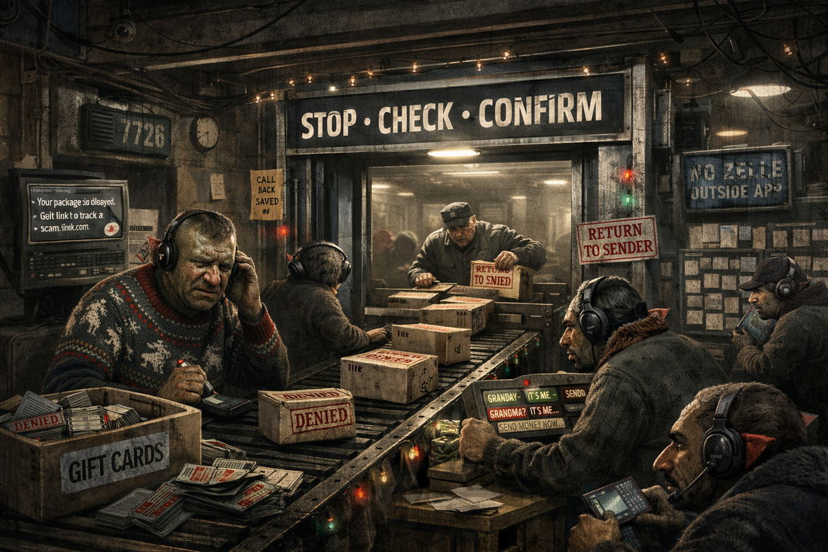 Holiday Scam Survival Kit (2025): Delivery Texts, ‘Family Emergency’ Calls, Gift Card Traps