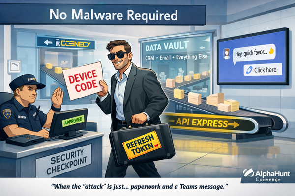 No malware required: device-code phishing + Teams as the intrusion surface